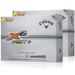 Personalized X2 Hot Plus Yellow Double Dozen Golf Balls
