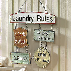 Laundry Rules Wall Art