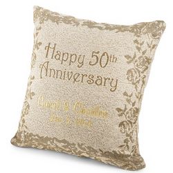 50th Anniversary Pillow
