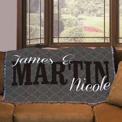Personalized Couple's Throw Blanket