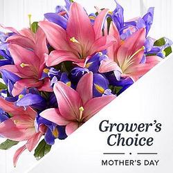 Mother's Day Grower's Choice Bouquet with Purple Vase