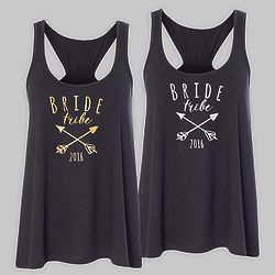 Personalized Bride Tribe Tank Top in Black