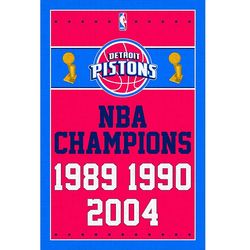 Detroit Pistons Champions Wall Poster