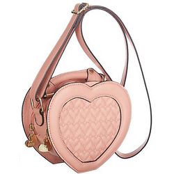 Quilted Mini Heart Crossbody Handbag