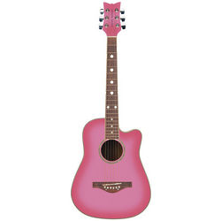 Daisy Rock Wildwood Daze Pink Burst Short Scale Acoustic Guitar
