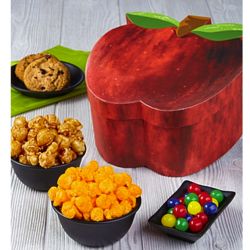 Teacher's Snacks and Sweets in Apple-Shaped Gift Box