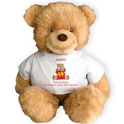 Personalized 15" Merry Christmas Ginger Bear