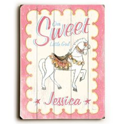 Personalized Sweet Little Gal Vintage Wall Sign