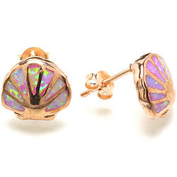Seashell Opal Earrings