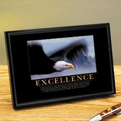 Excellence Eagle Framed Desktop Print