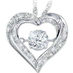 Always In My Heart Heart-Shaped Topaz Daughter Necklace