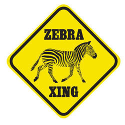 Crossing Zebra Sign