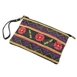 Double-Duty Embroidered Wristlet