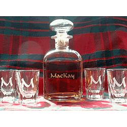 Personalized Engraved Whiskey Decanter Set with Parma Decanter