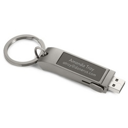 2 GB Gunmetal USB Key Chain