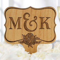 Personalized Wedding Day Initials Cake Topper