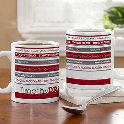 Signature Stripe Personalized Mug