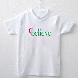 Kid's Believe Santa Hat T-Shirt