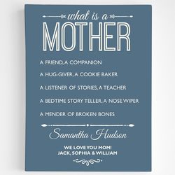 Personalized What is a Mother Wall Art Print