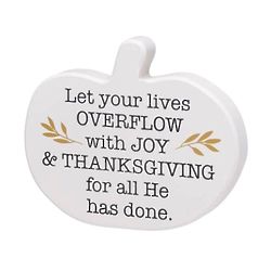 Thanksgiving and Joy Pumpkin Plaque