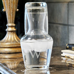 Personalized Bedside Water Carafe and Glass