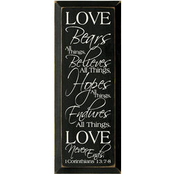 Love Bears All Things Plaque