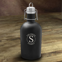 Brew Master's Personalized Stainless Black Matte Growler