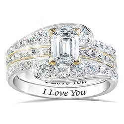 I Love You 3-Band Stackable Diamonesk Ring