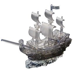 Deluxe 3D Crystal Pirate Ship Puzzle in Black