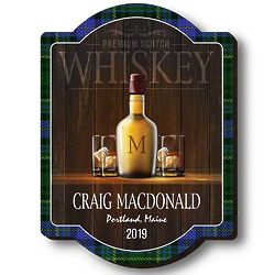 Premium Scotch Whiskey Personalized Wood Bar Sign