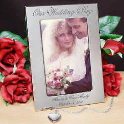 Personalized Wedding Day Silver Picture Frame
