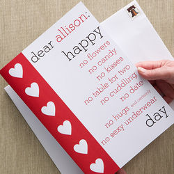 Anti-Love Personalized Friends Greeting Card