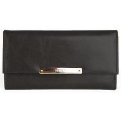 Malibu Collection Lady's Black Clutch Wallet
