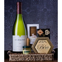 White Wine and Snaps Gift Basket