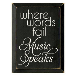 Music Speaks Plaque