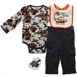 Boy's Camo Dinosaur Clothes Gift Set