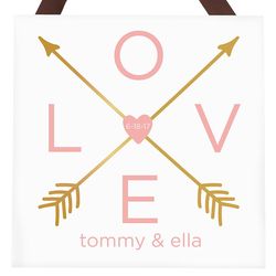 Personalized Arrows of Love Wood Plaque