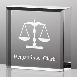 Personalized Tiny Treasures Legal Scales Plaque