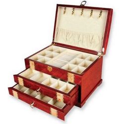 Personalized Deluxe Monaco Wood Jewelry Box