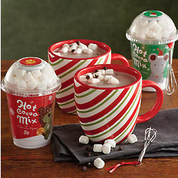 Holiday Hot Chocolate Gift Set with Mugs