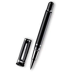 Black Rollerball Pen with Platinum Trim