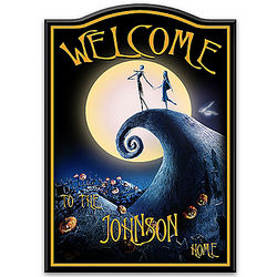 Personalized The Nightmare Before Christmas Welcome Sign