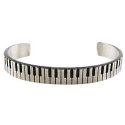 Music Lovers' Cuff with Piano Keys Imprint