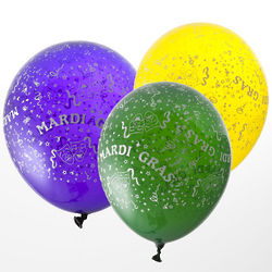 Wild and Crazy Mardi Gras Balloons