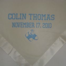 Heirloom Quality Bootie Design Personalized Baby Blanket