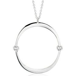 Angela George Inner Circle Pendant in Sterling Silver