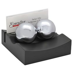 Chinese Therapy Ball & Engravable Business Card Holder