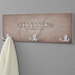 Personalized Heart of Our Home Coat Rack