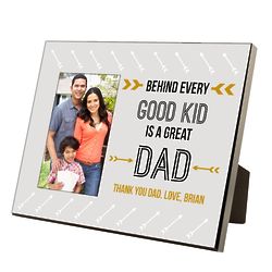 Personalized Behind Every Good Kid is a Great Dad Photo Frame
