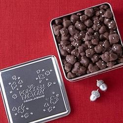 Dark Chocolate Sea Salt Popcorn in Embossed Gift Tin